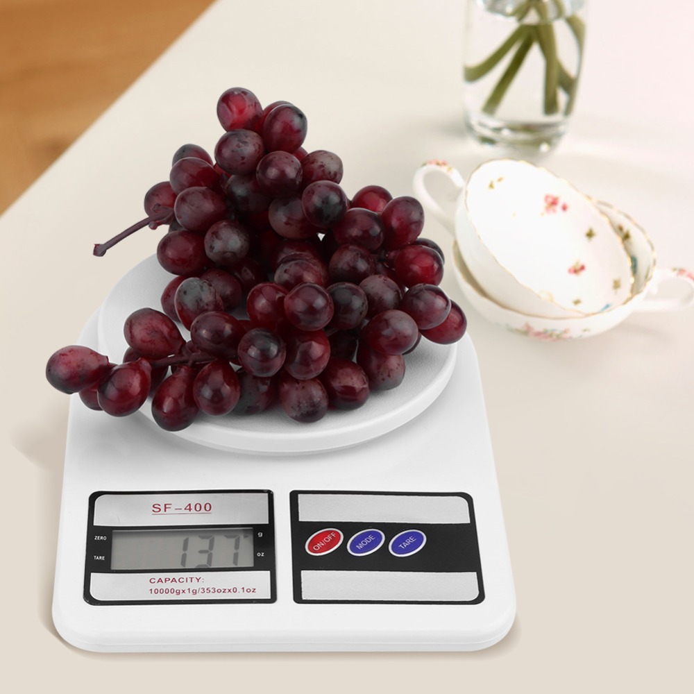 Kitchen Baking Unit - ABS Digital Kitchen Scale White 10kg