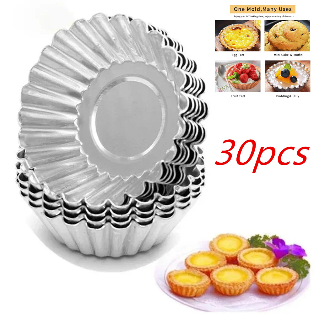 Kitchen Baking Utensils - 10/20/30pcs Egg Tart Mold Good Thermal