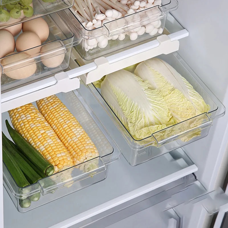 Hanging Pull Out Fridge Drawer - đánh giá và giá Kitchen Baking Tray Storage
