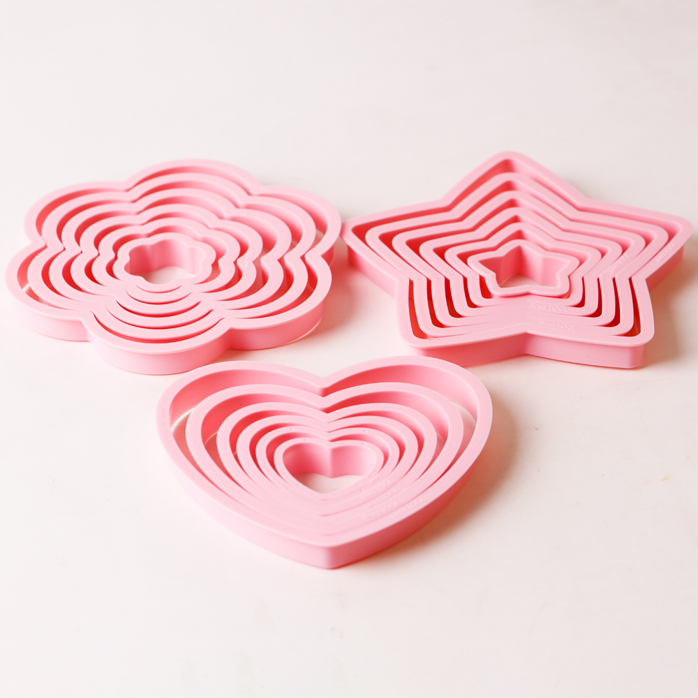1set/3sets Pink Heart Star Flo - đánh giá và giá Kitchen Baking Items
