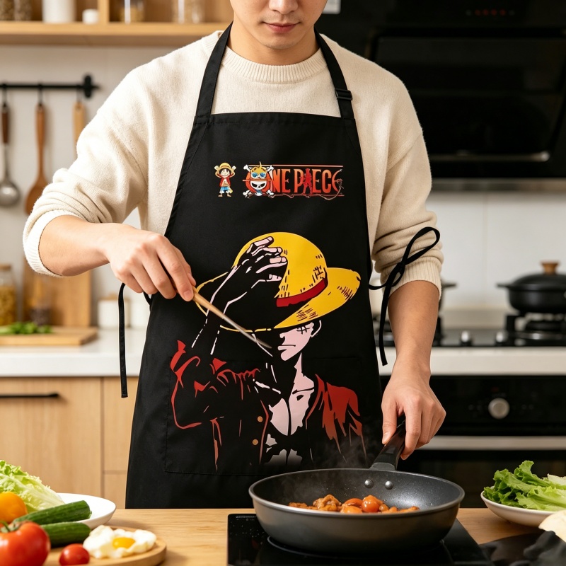 One Pieces Luffy Apron Printed - đánh giá và giá Kitchen Baking Items