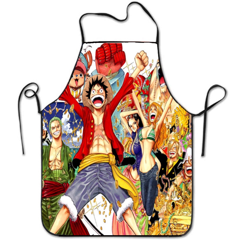 One Pieces Luffy Apron Printed - đánh giá và giá Kitchen Baking Items