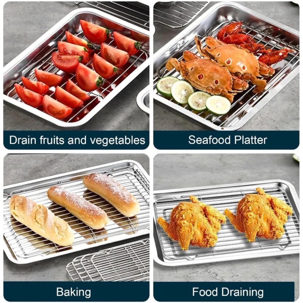 Stainless Steel Baking Tray wi - đánh giá và giá Kitchen Baking Tray Rack