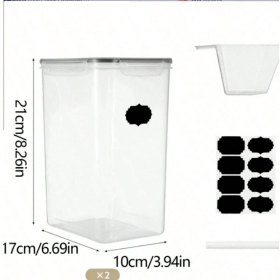 2PCS Large Food Storage Contai - đánh giá và giá Kitchen Baking Canisters