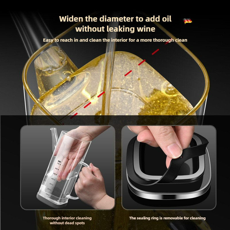 High Borosilicate Glass Oil Bo - đánh giá và giá Kitchen Baking Essentials