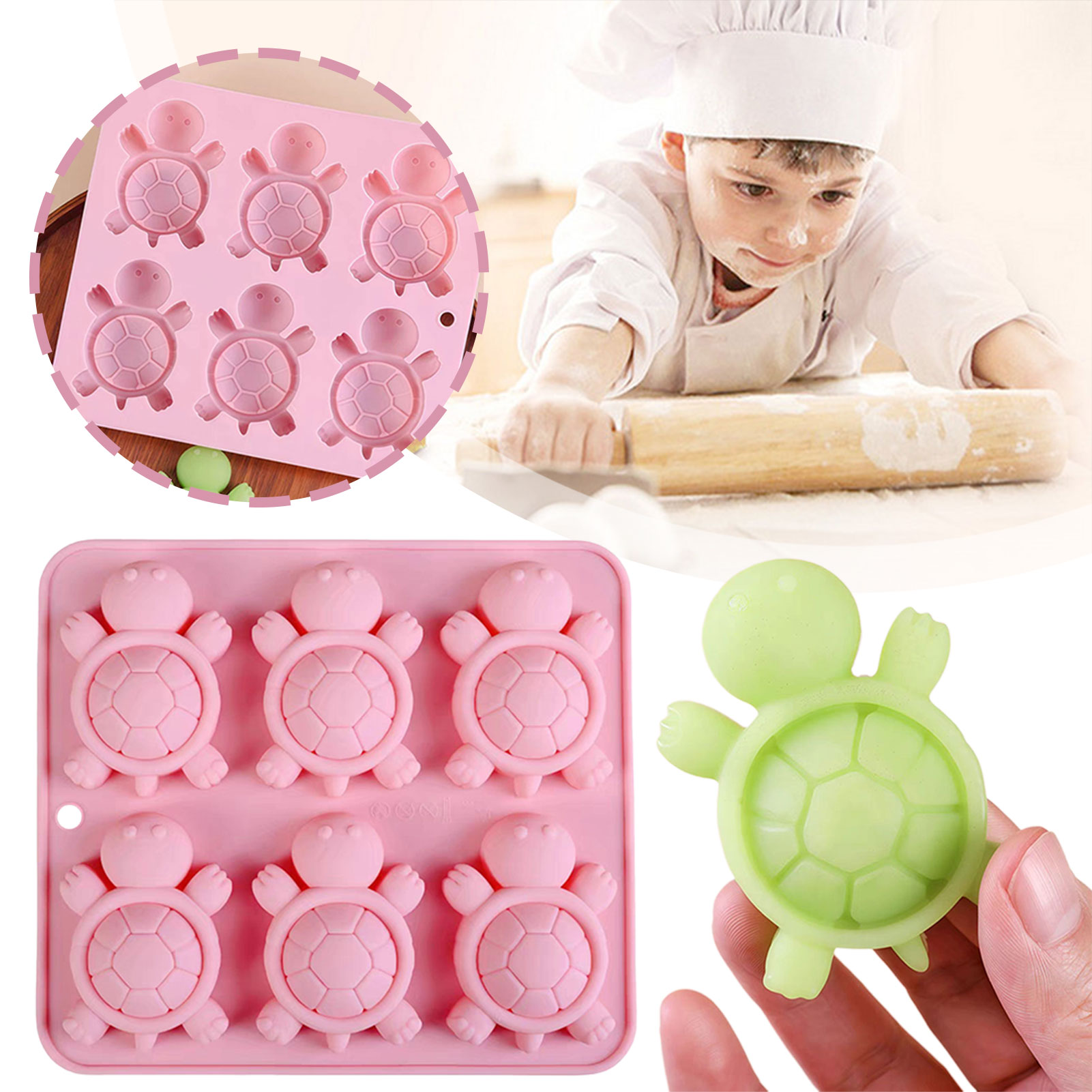 Turtles Ice Tray 3D Tortoises  - đánh giá và giá Kitchen Baking Items