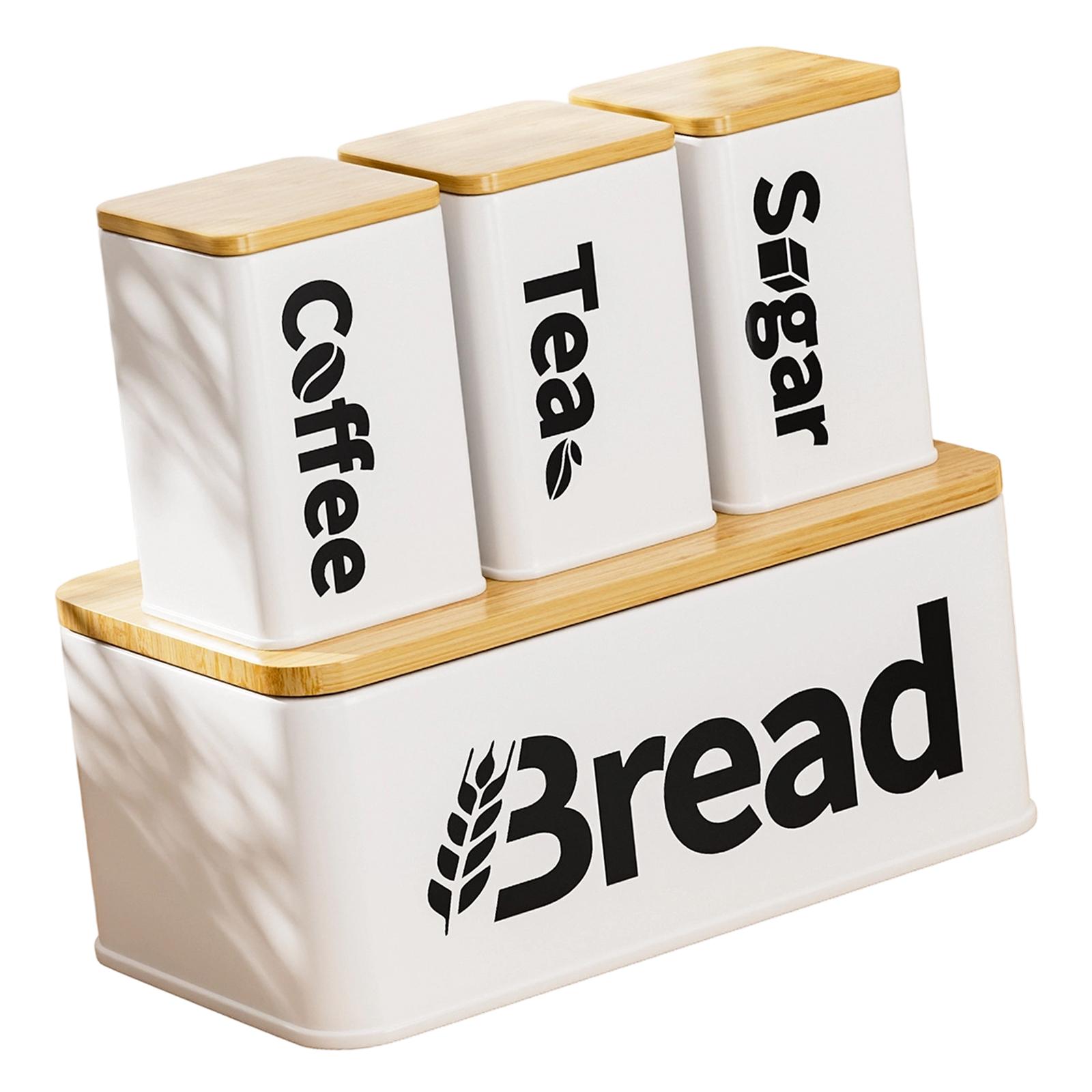 Iron Bamboo Bread Storage Bin  - đánh giá và giá Kitchen Baking Canisters