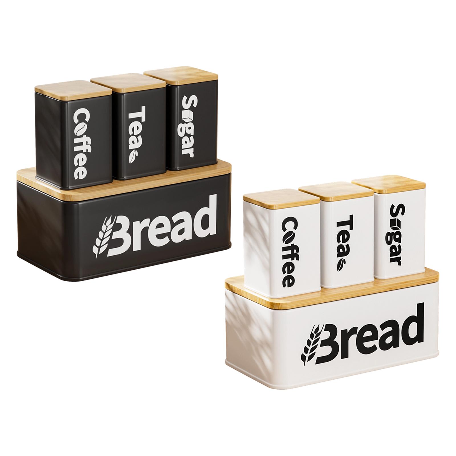 Iron Bamboo Bread Storage Bin  - đánh giá và giá Kitchen Baking Canisters
