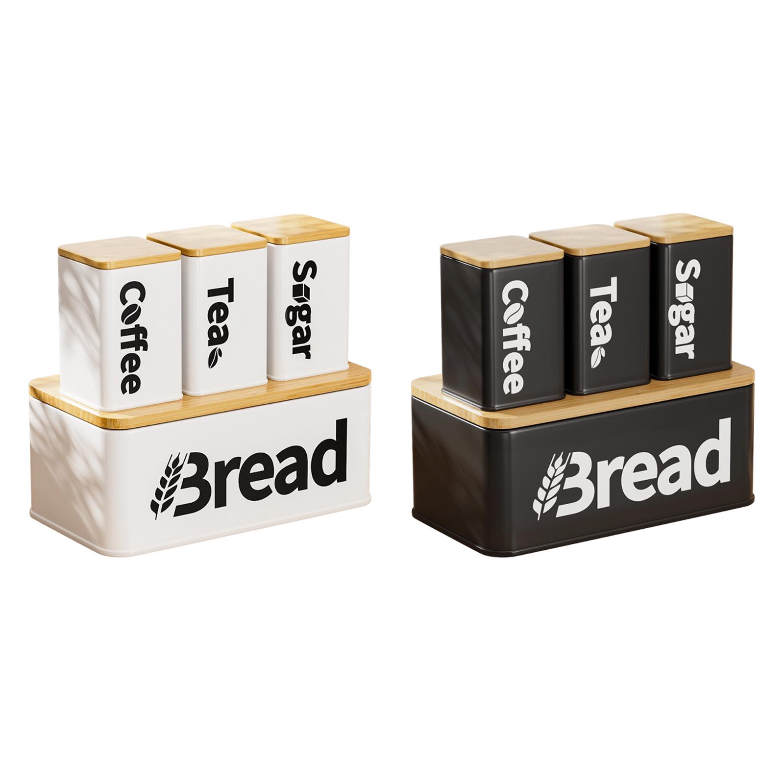 Iron Bamboo Bread Storage Bin  - đánh giá và giá Kitchen Baking Canisters