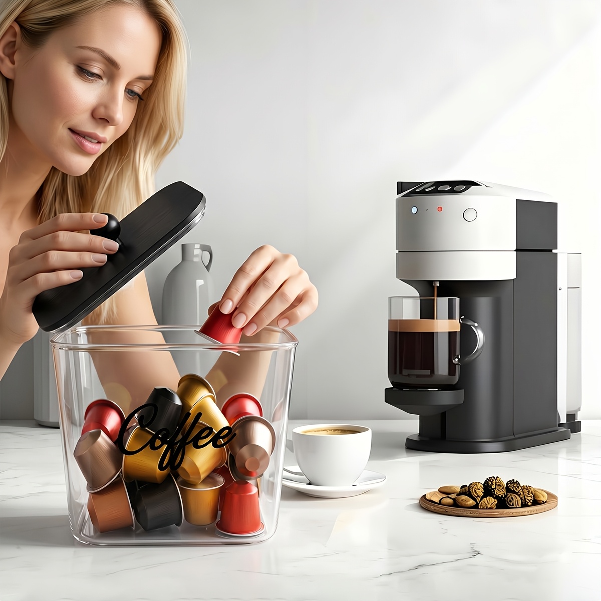 Coffee Pod Holder with Lids Pl - đánh giá và giá Kitchen Baking Tins