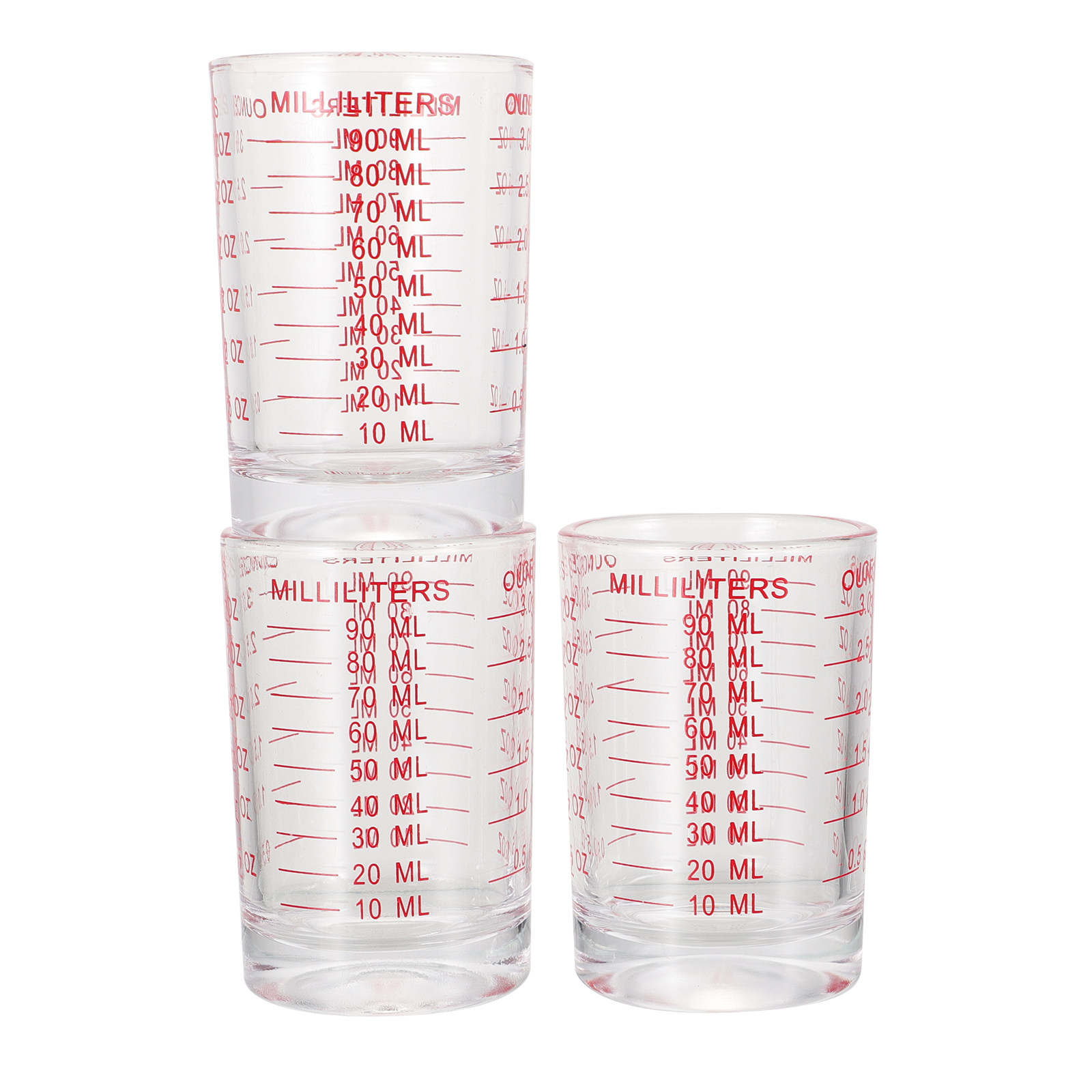 3Pcs Glass Measuring Cups Set  - đánh giá và giá Kitchen And Baking Tools