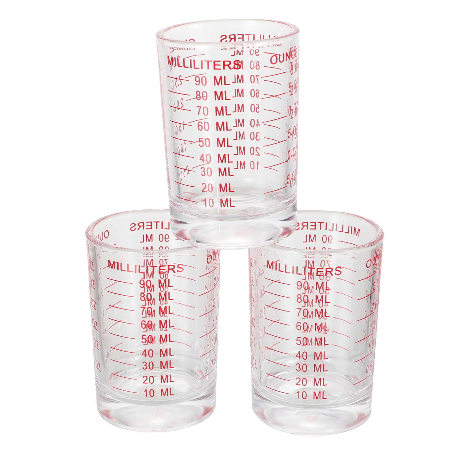 3Pcs Glass Measuring Cups Set  - đánh giá và giá Kitchen And Baking Tools