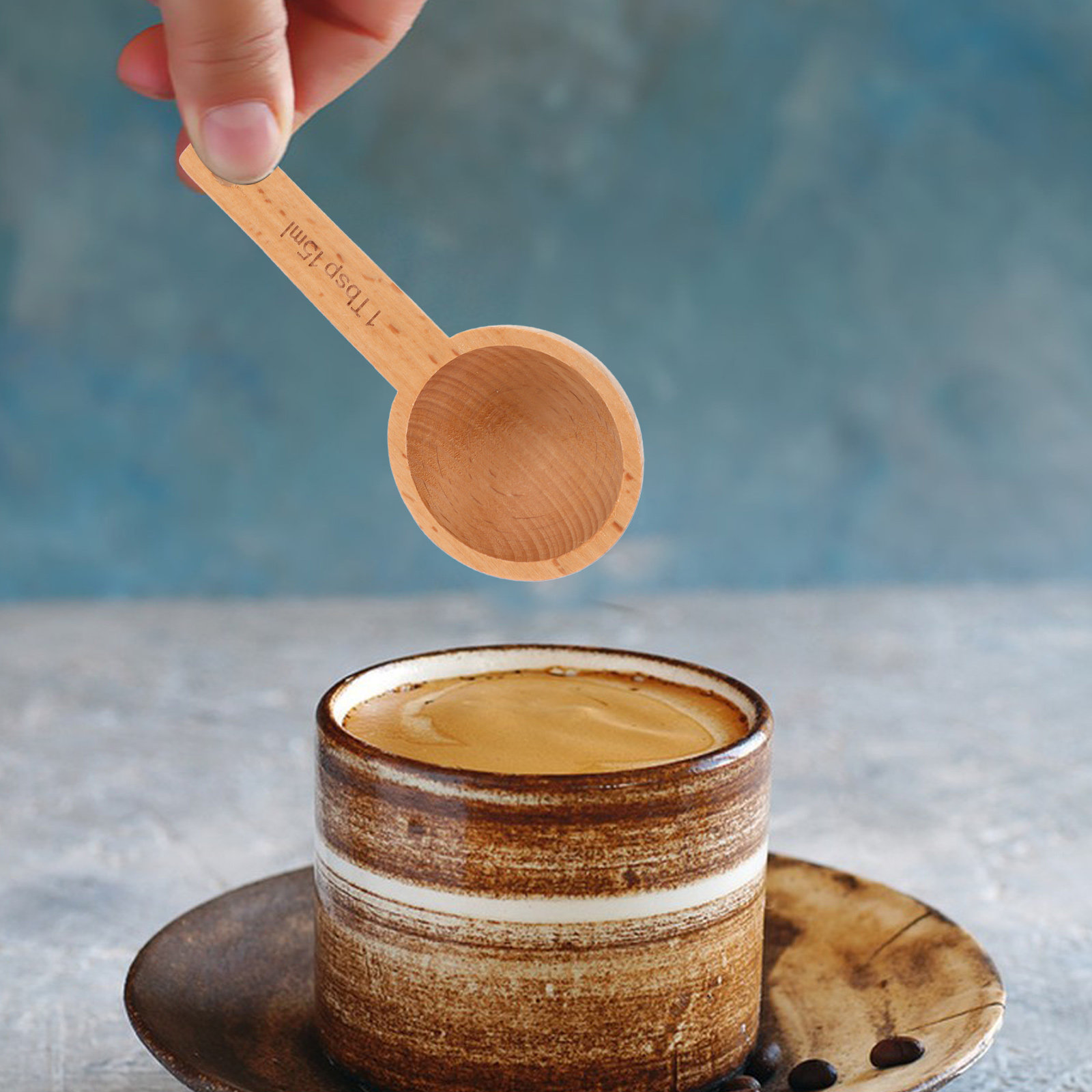 4Pcs Wood Coffee Measuring Sco - đánh giá và giá Kitchen Baking Canisters
