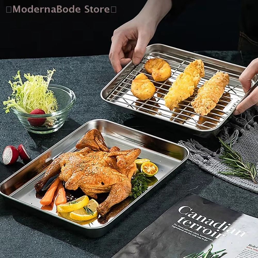 Portable Non-Stick Stainless S - đánh giá và giá Kitchen Baking Tray Rack