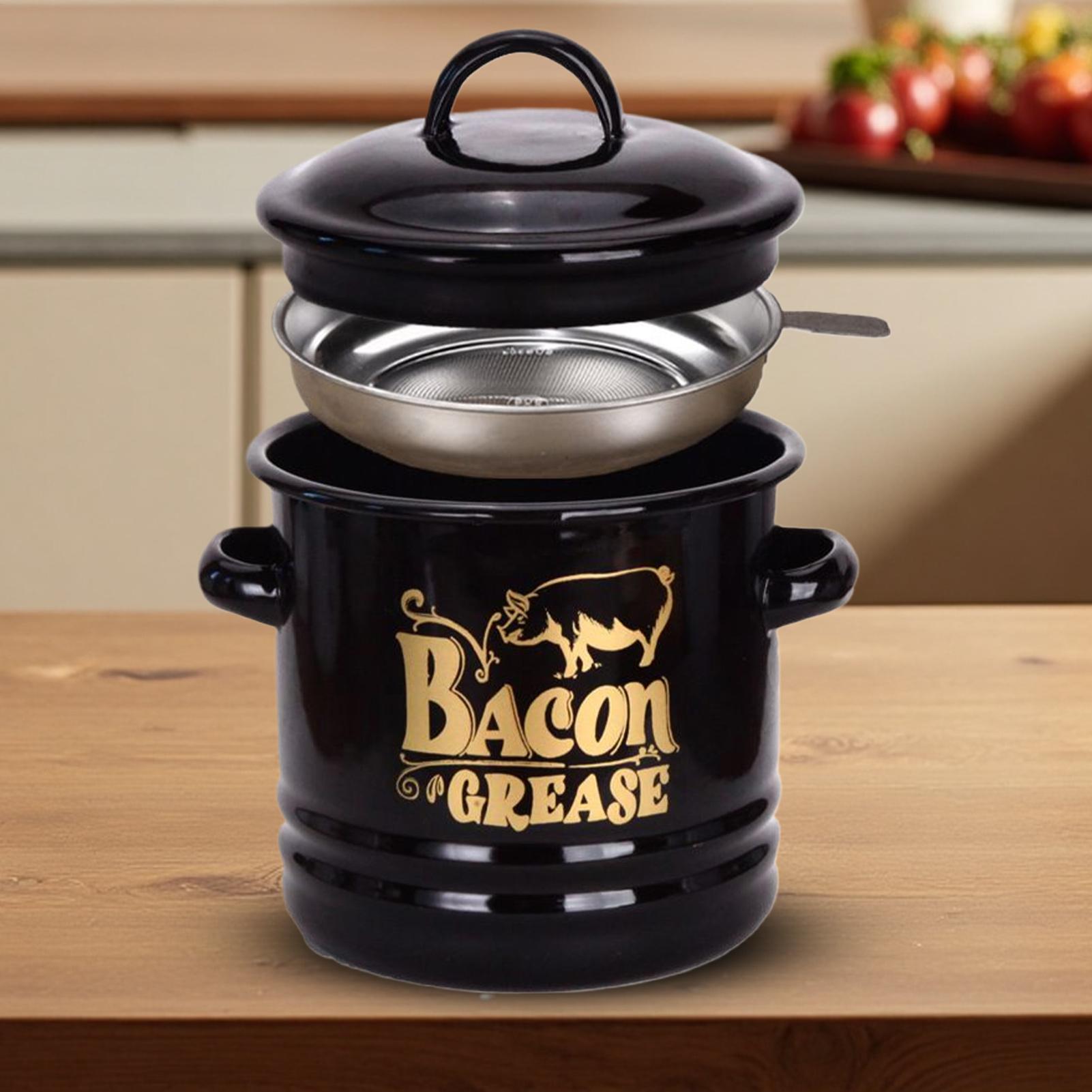 Bacon Grease Container 1200ml  - đánh giá và giá Kitchen Baking Canisters