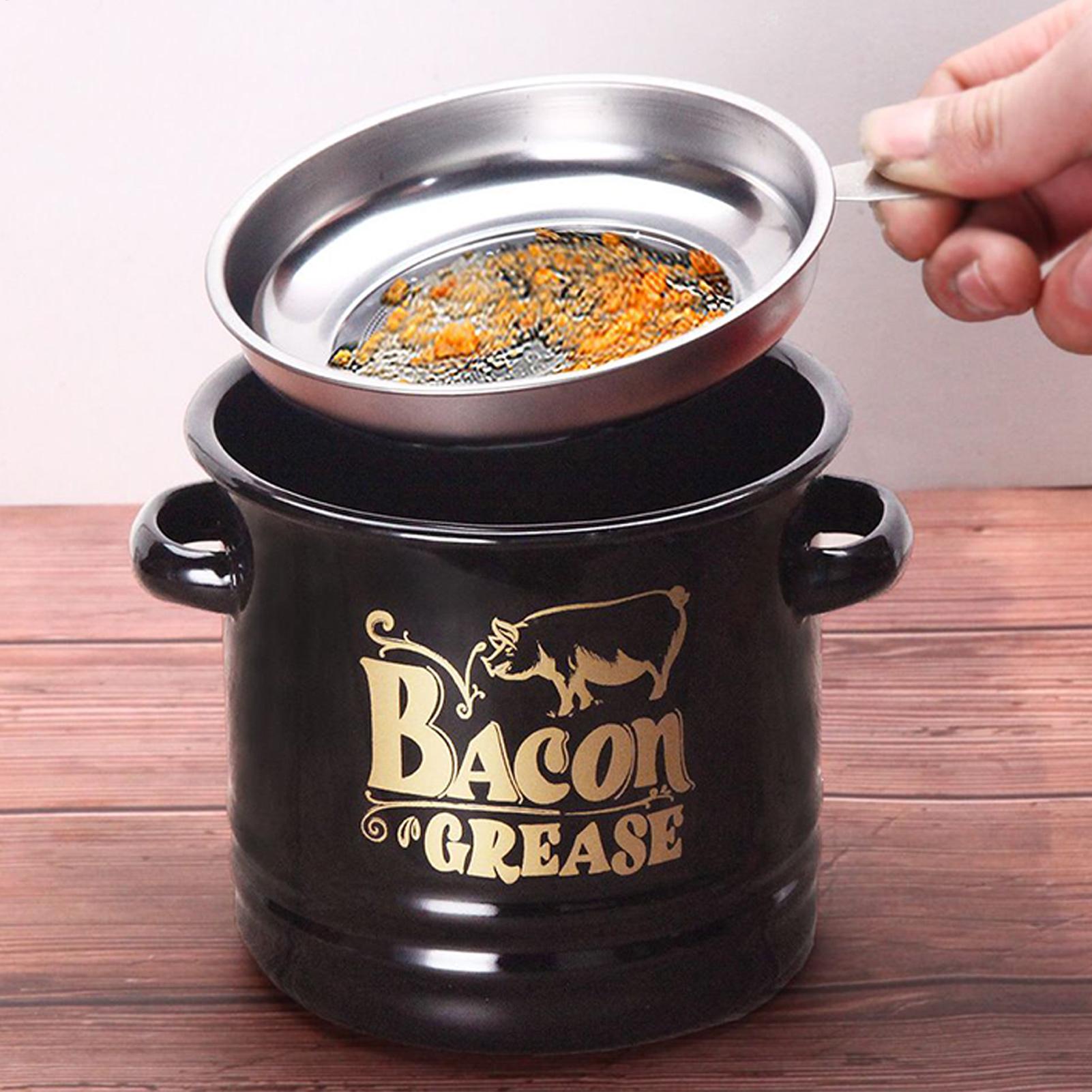 Bacon Grease Container 1200ml  - đánh giá và giá Kitchen Baking Canisters