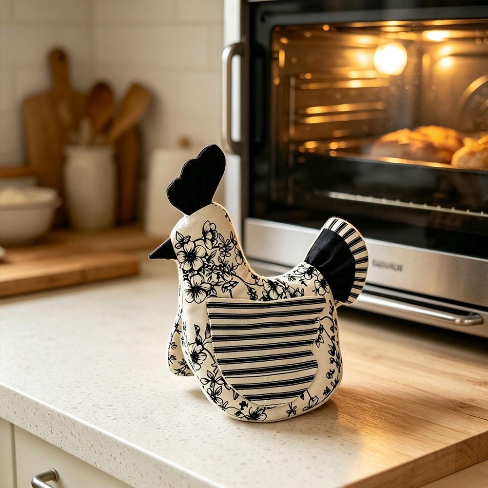 Handmade Hen Shaped Oven Mitt  - đánh giá và giá Kitchen Baking Gloves
