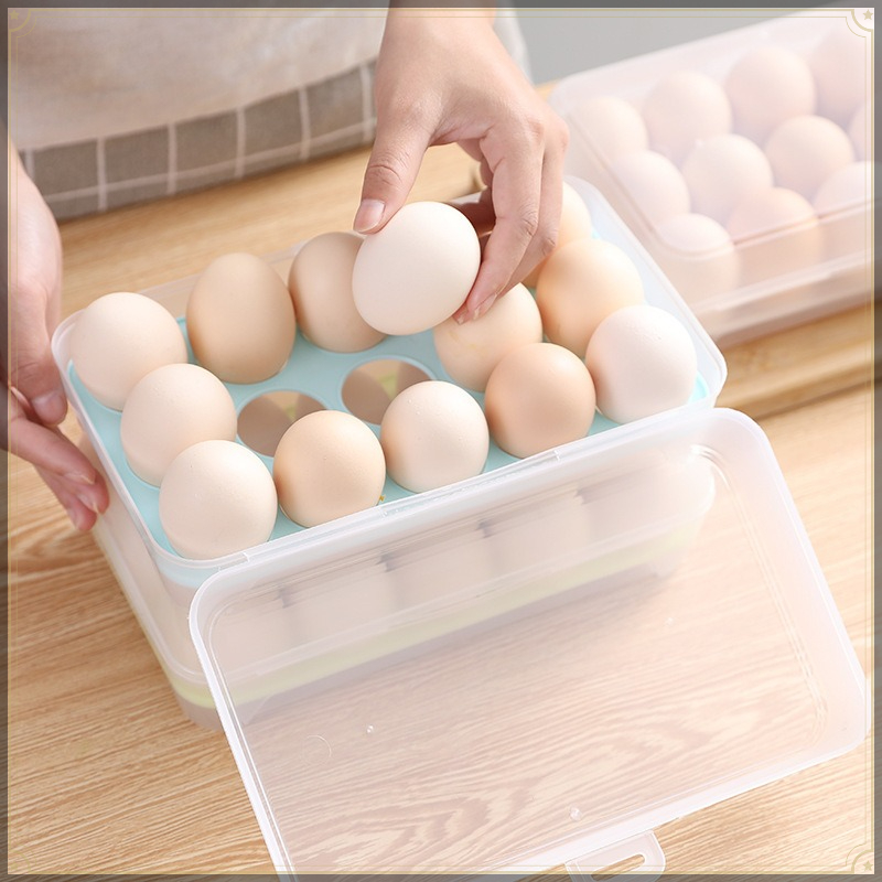 Egg Storage Box 15 Grids PP Vi - đánh giá và giá Kitchen Baking Tray Storage