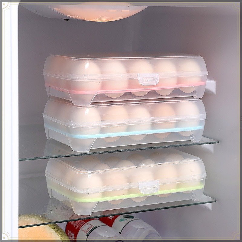 Egg Storage Box 15 Grids PP Vi - đánh giá và giá Kitchen Baking Tray Storage