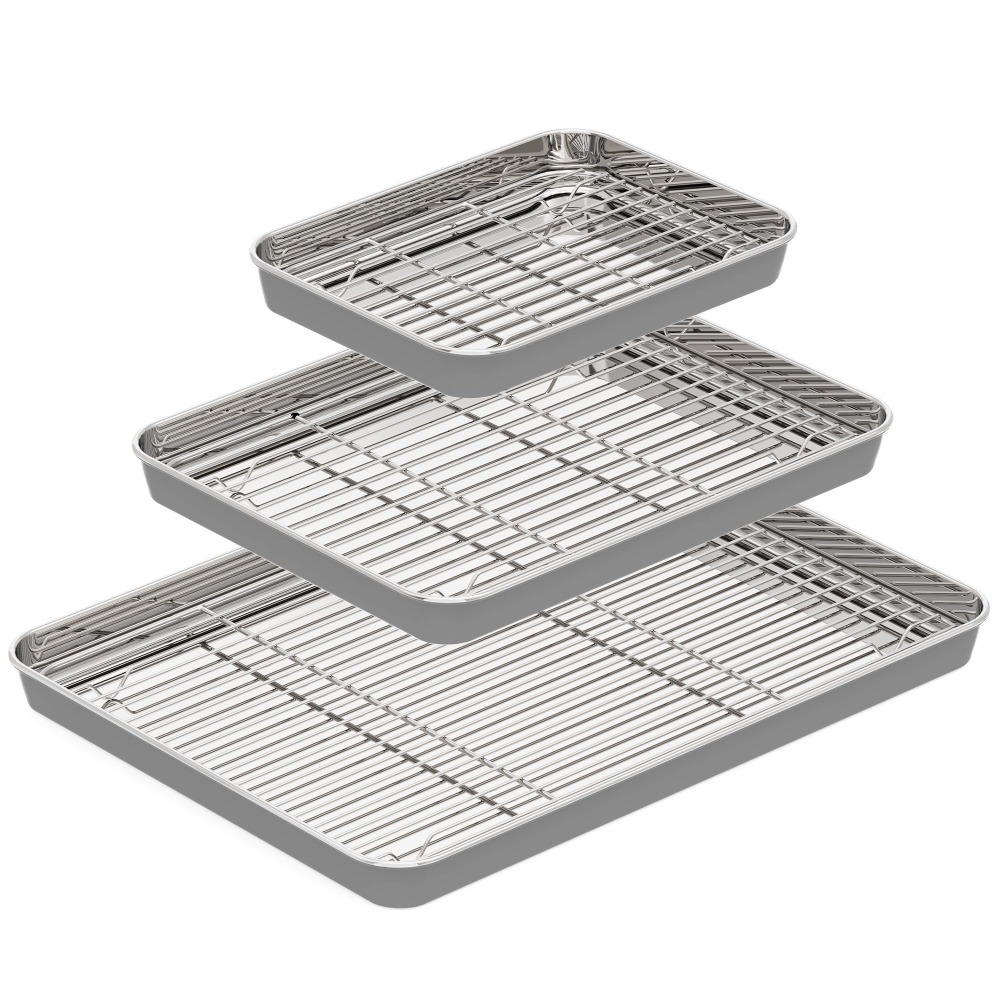 Stainless Steel Baking Sheet w - đánh giá và giá Kitchen Baking Tray Rack