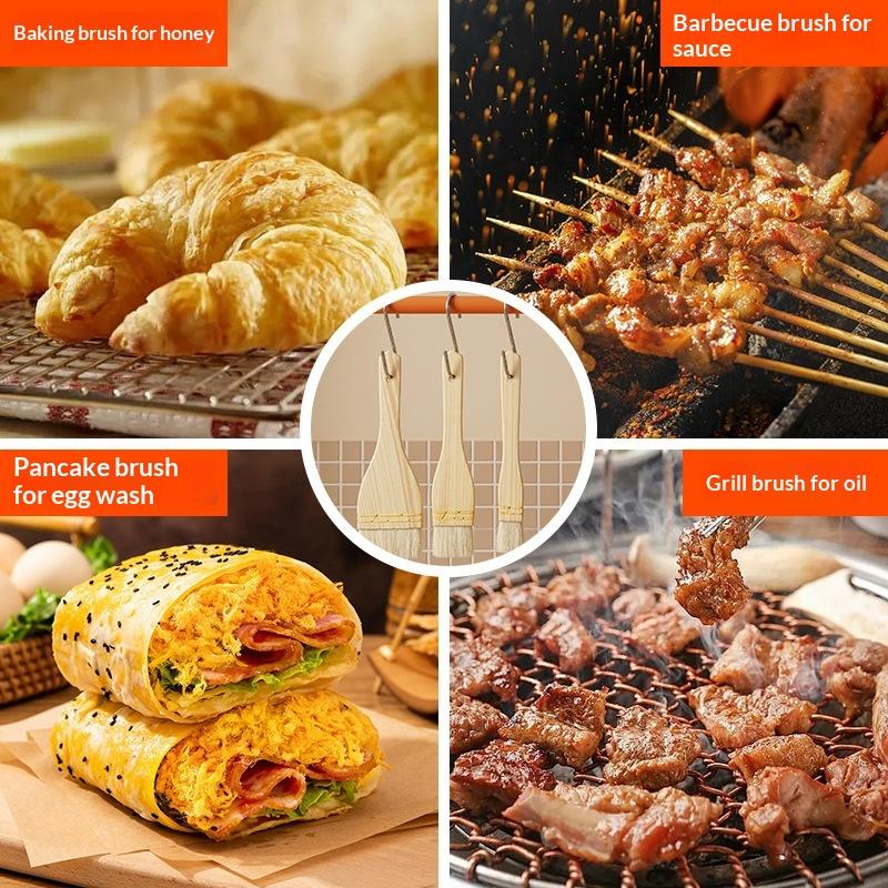 Flat Wool Pastry Brush Food Gr - đánh giá và giá Kitchen Baking Brush