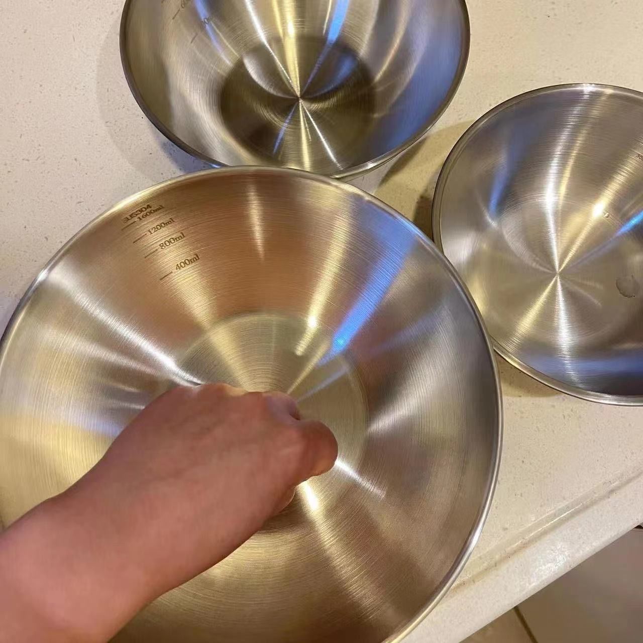 1-3 Stainless Steel Bowl Set w - đánh giá và giá Kitchen Baking Essentials