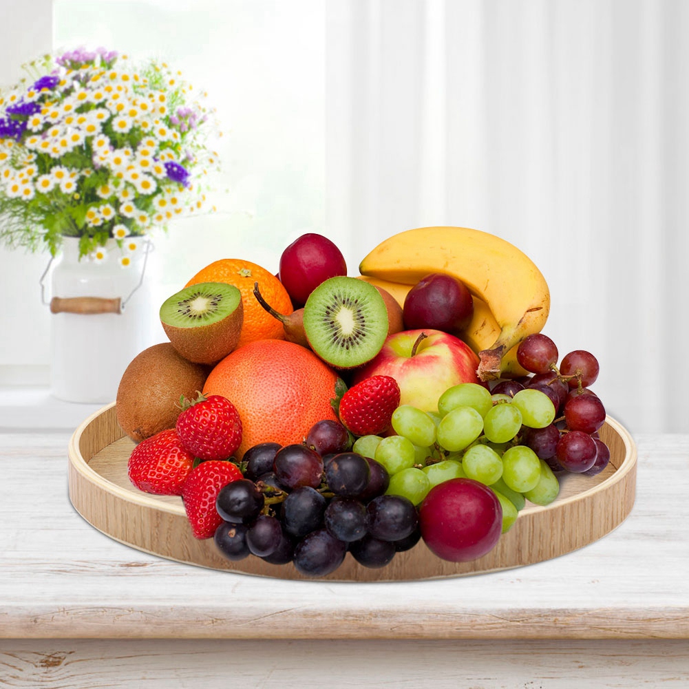 Wooden Serving Tray Tea Plate  - đánh giá và giá Cake Board Round
