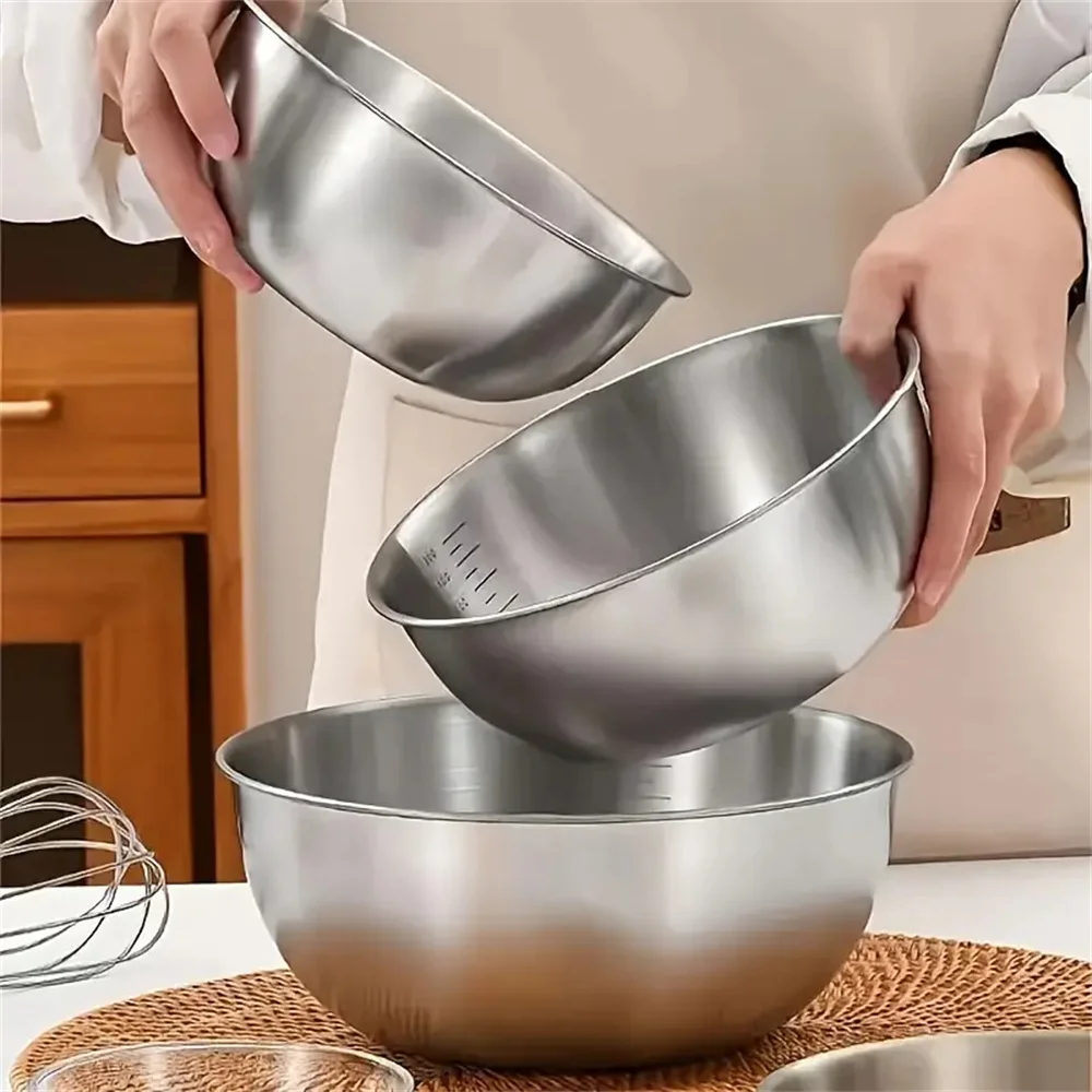 1-3 Stainless Steel Bowl Set w - đánh giá và giá Kitchen Baking Essentials