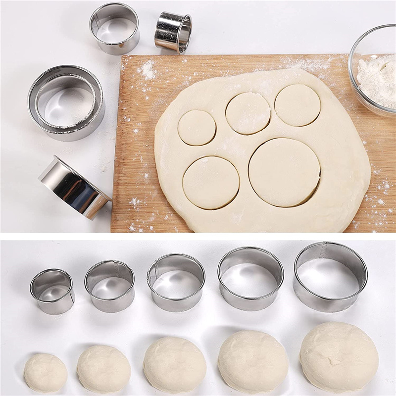 5PCS Round Stainless Steel Bis - đánh giá và giá Kitchen Baking Utensils