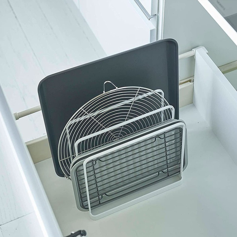 Vertical Cutting Board Rack Fo - đánh giá và giá Kitchen Baking Tray Storage