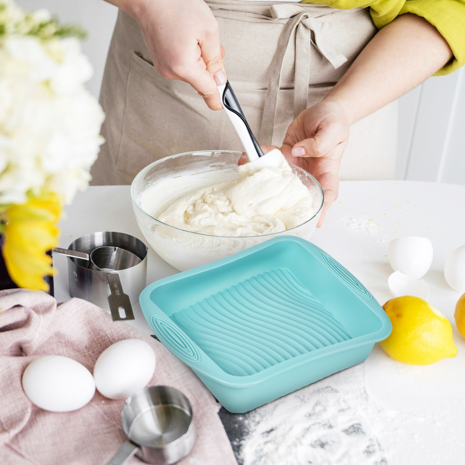Silicone Baking Tin Square Cak - đánh giá và giá Kitchen Baking Pans