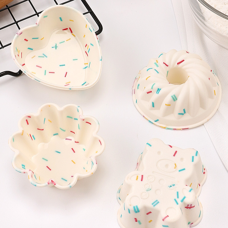 4pcs Colored Silicone Cake Cup - đánh giá và giá Kitchen Baking Utensils