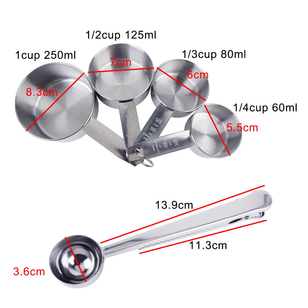 Stackable Measuring Cups and S - đánh giá và giá Kitchen Baking Kit