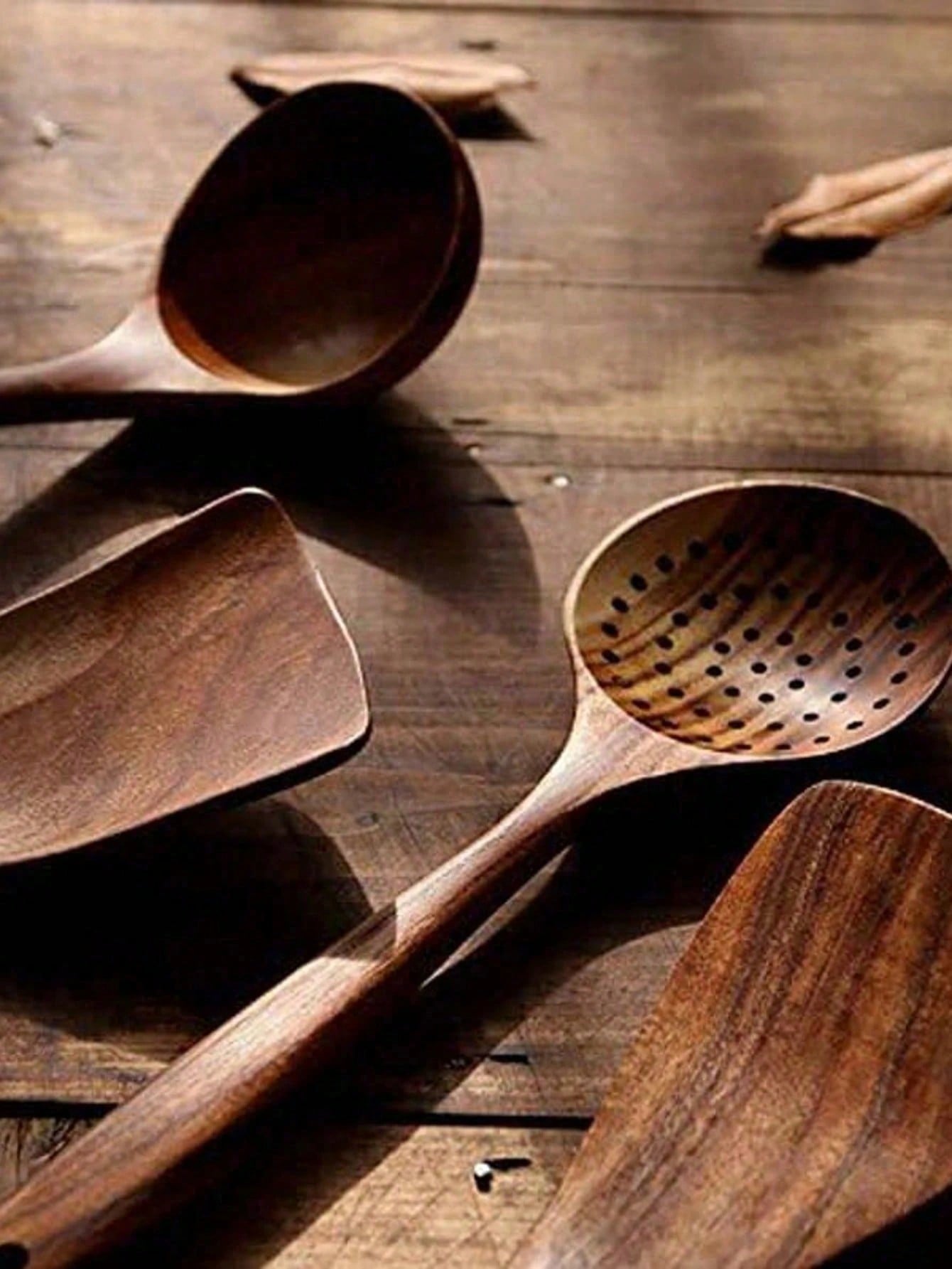 5 PCS Wooden Spoons, Sturdy Wo - đánh giá và giá Kitchen Baking Utensils