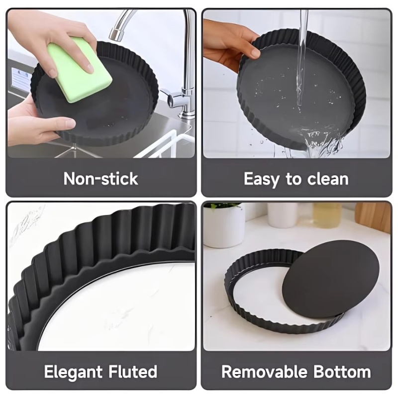 1pc Removable Bottom Fluted Ta - đánh giá và giá Kitchen Baking Pans
