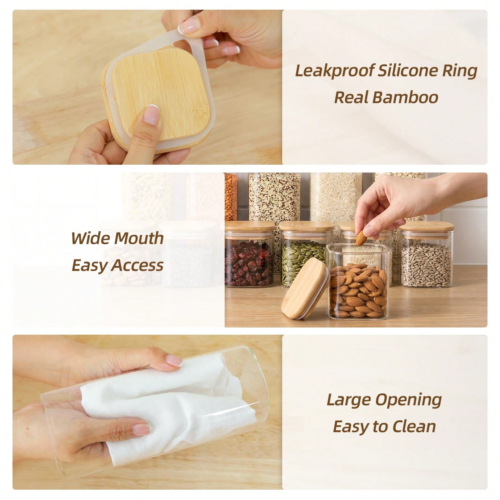 Tomnk 12pcs Glass Food Storage - đánh giá và giá Kitchen Baking Canisters