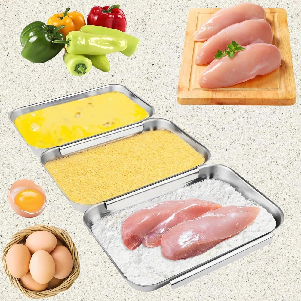 3Pcs Stainless Steel Seasoning - đánh giá và giá Kitchen With Baking Station